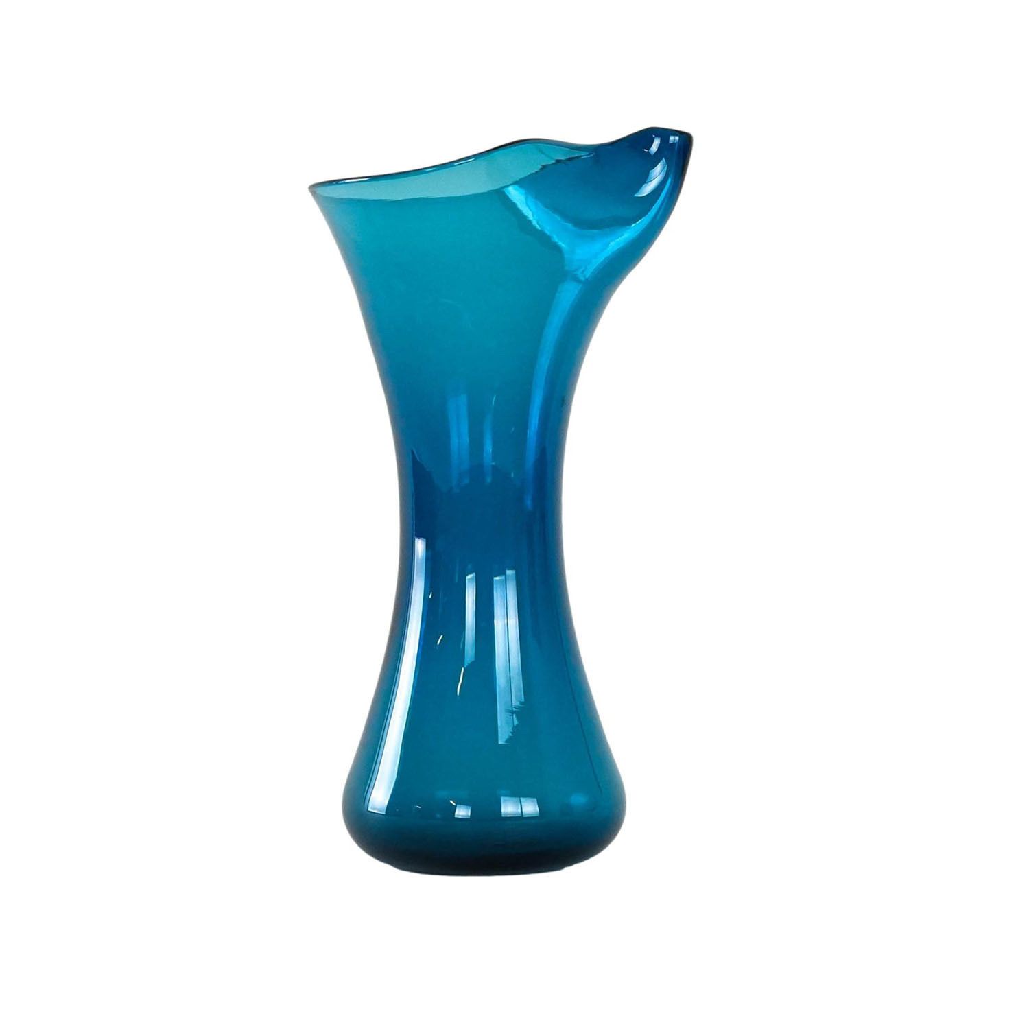 Cobalt Glass Jug, Danish Design, 1950s, Made In Denmark