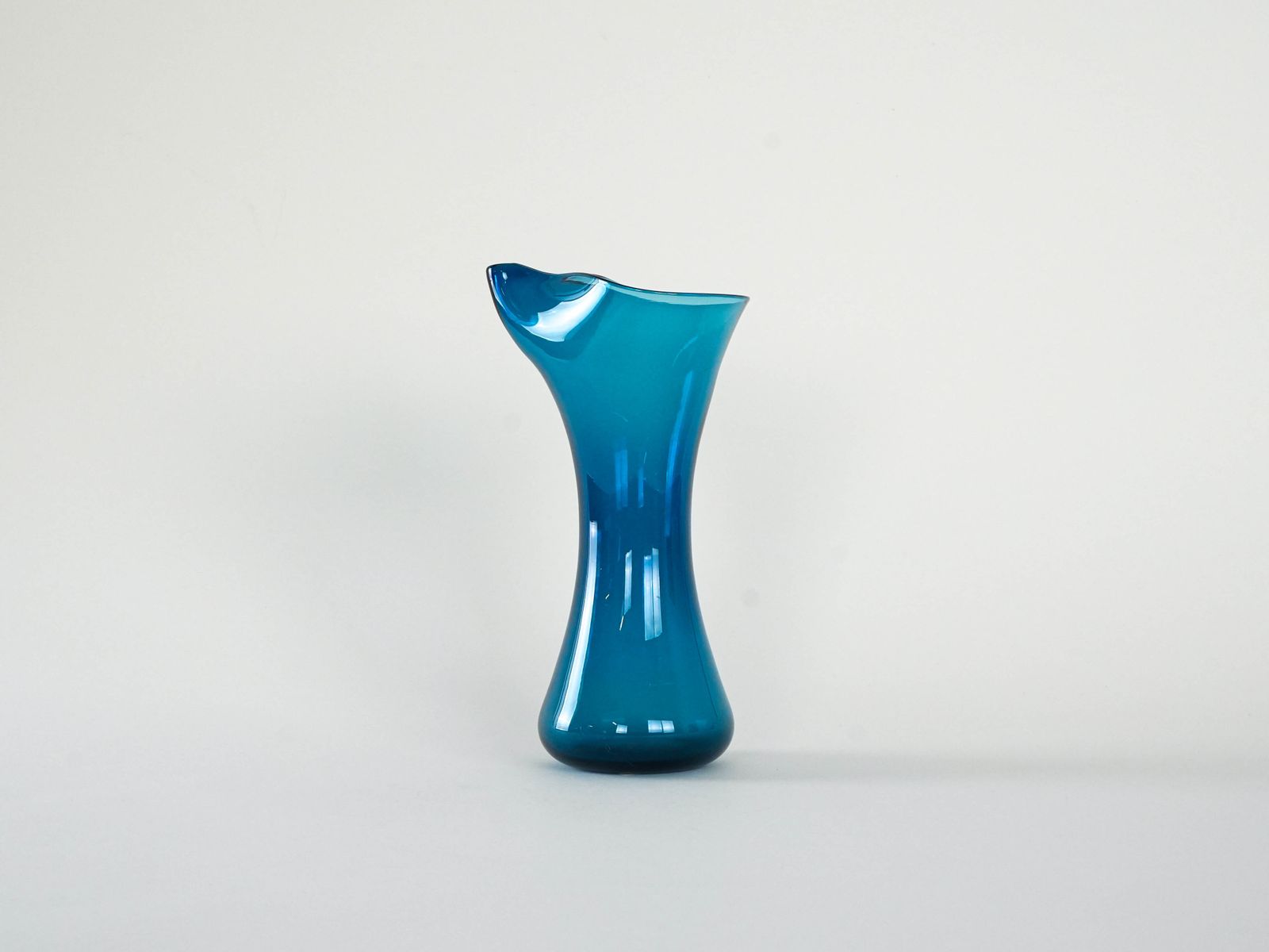Cobalt Glass Jug, Danish Design, 1950s, Made In Denmark photo for sale