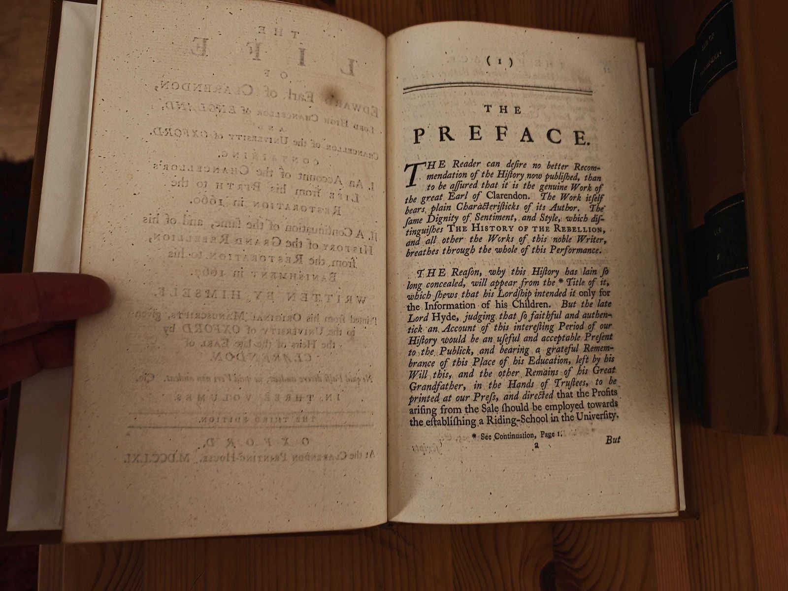 The Life Of Edward Earl Of Clarendon, Written By Himself, 1761. Clarendon Printing House. Rebound, Original Paper   Vg To Exc. Antique Copy. photo 190.0