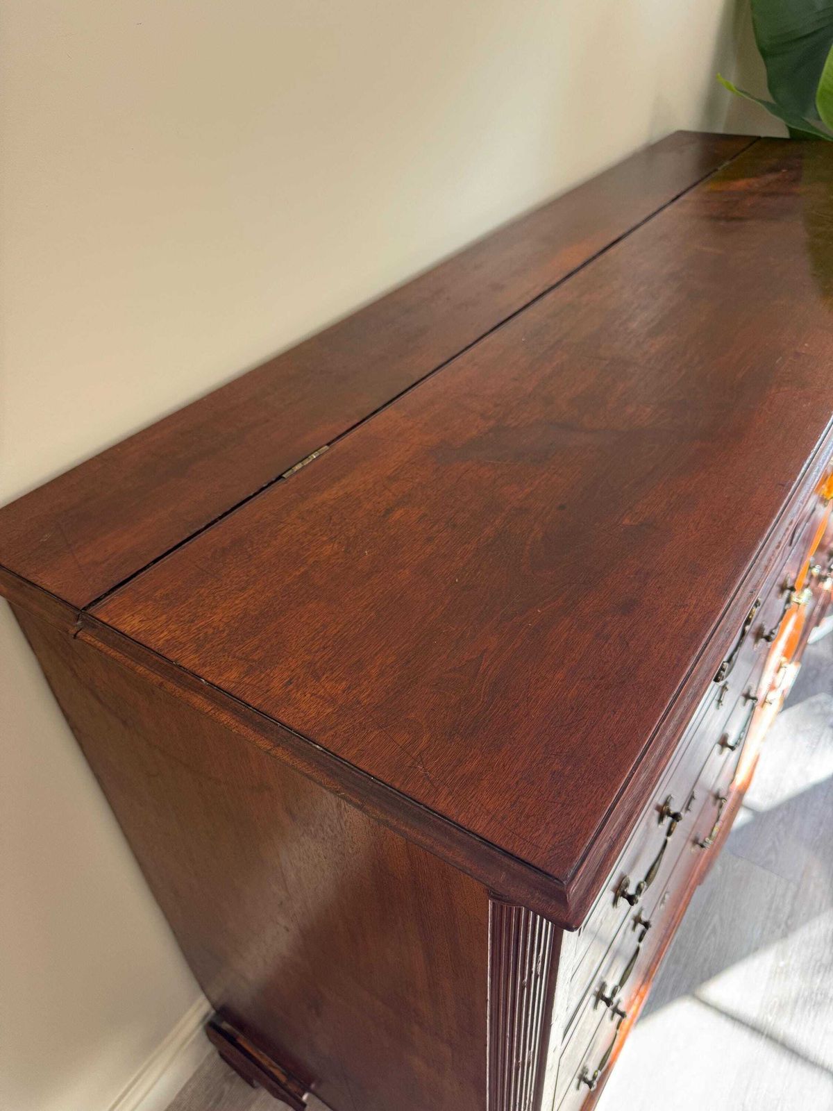 Antique George III Large Chest Of Drawers With Storage Chest Blanket Box On Top photo vintage
