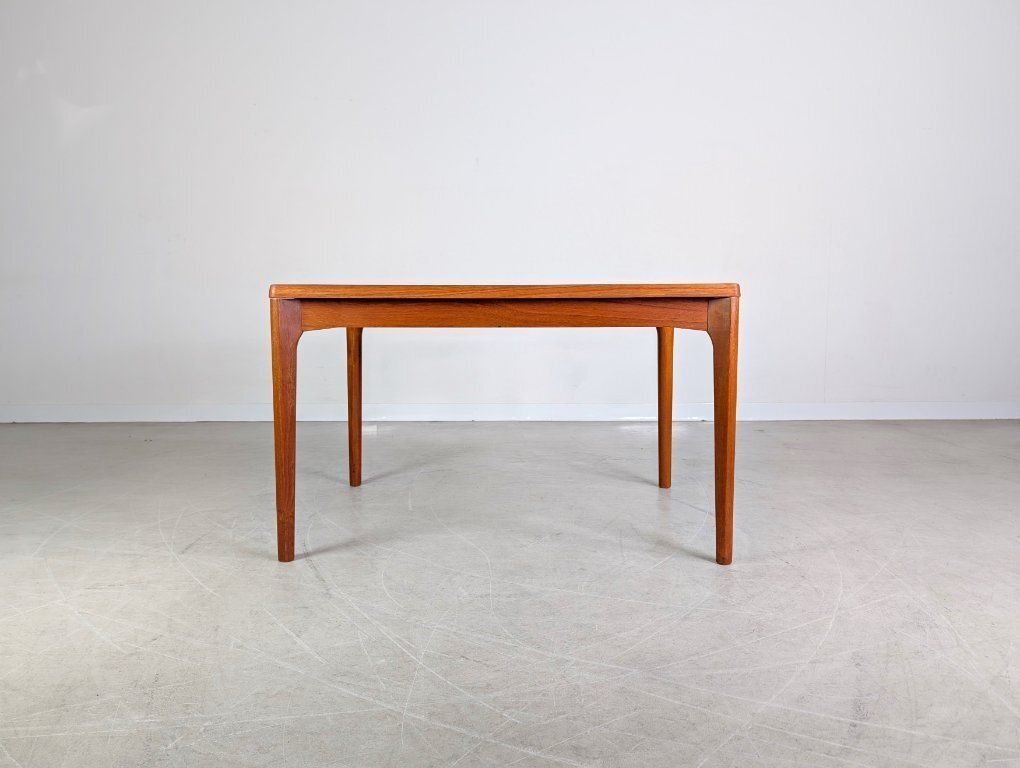 Henning Kjærnulf Midcentury Extendable Dining Table Vejle Stole Teak photo for sale