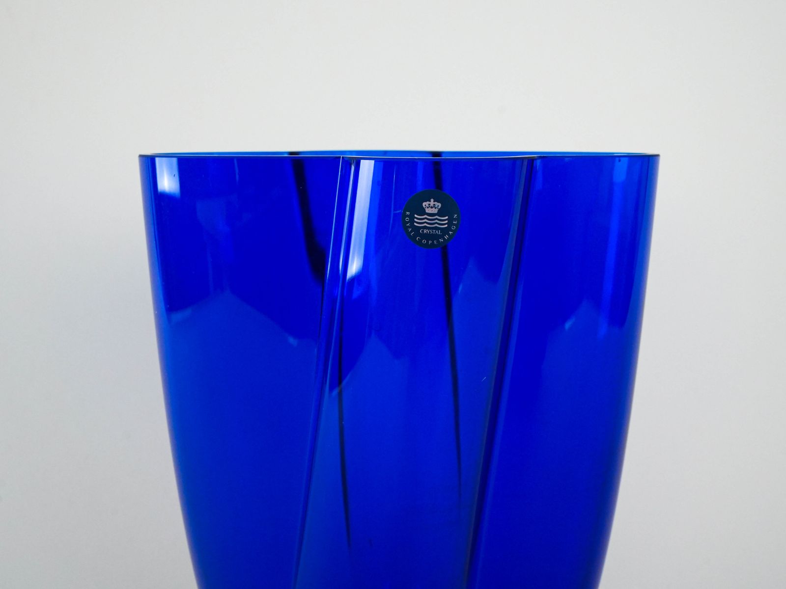 Cobalt Vase, Danish Design, 1980s, Manufacturer: Royal Copenhagen photo vintage