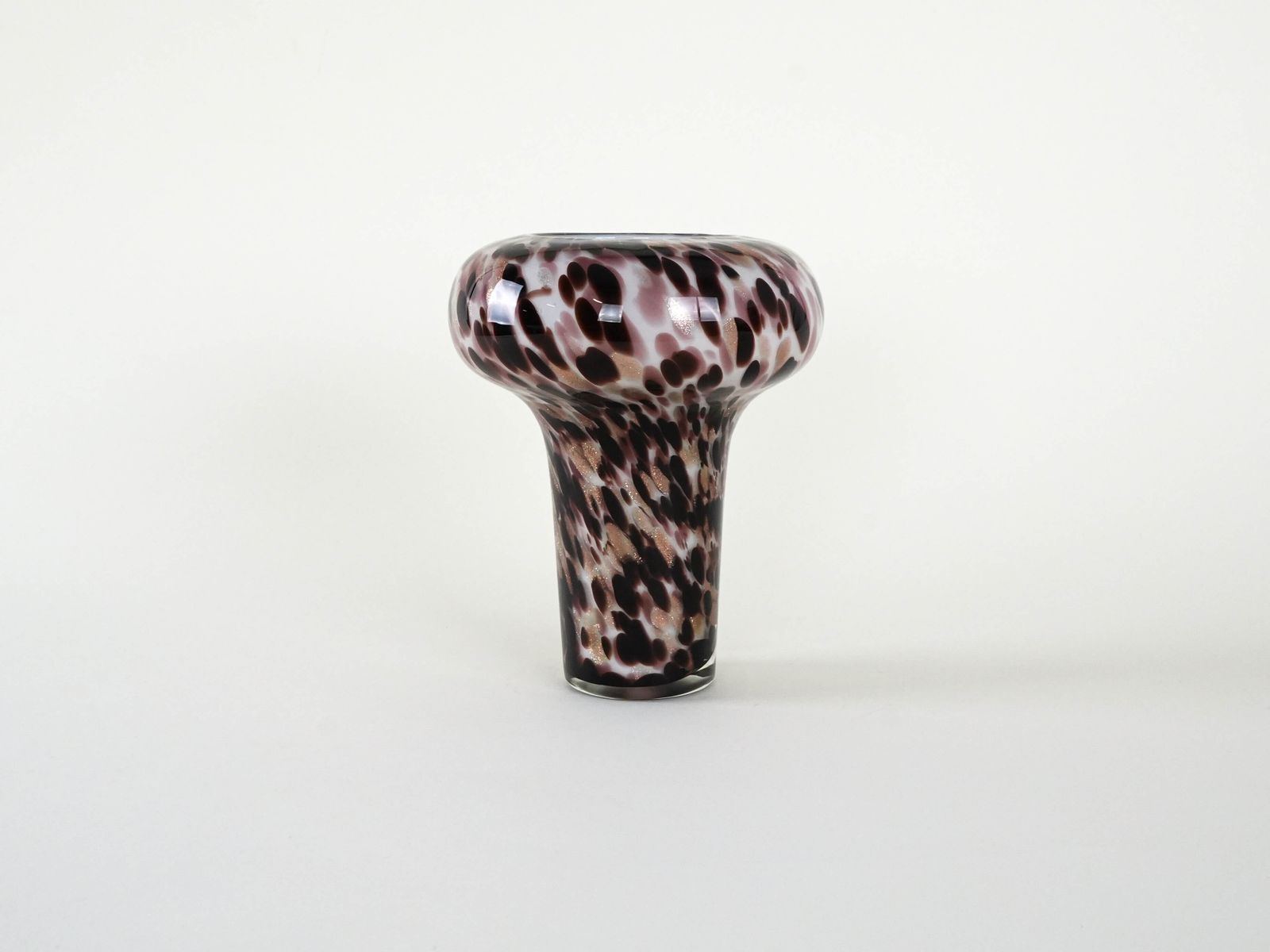 Glass Leopard Print Vase, Italian Design, 1970s, Made In Italy photo for sale