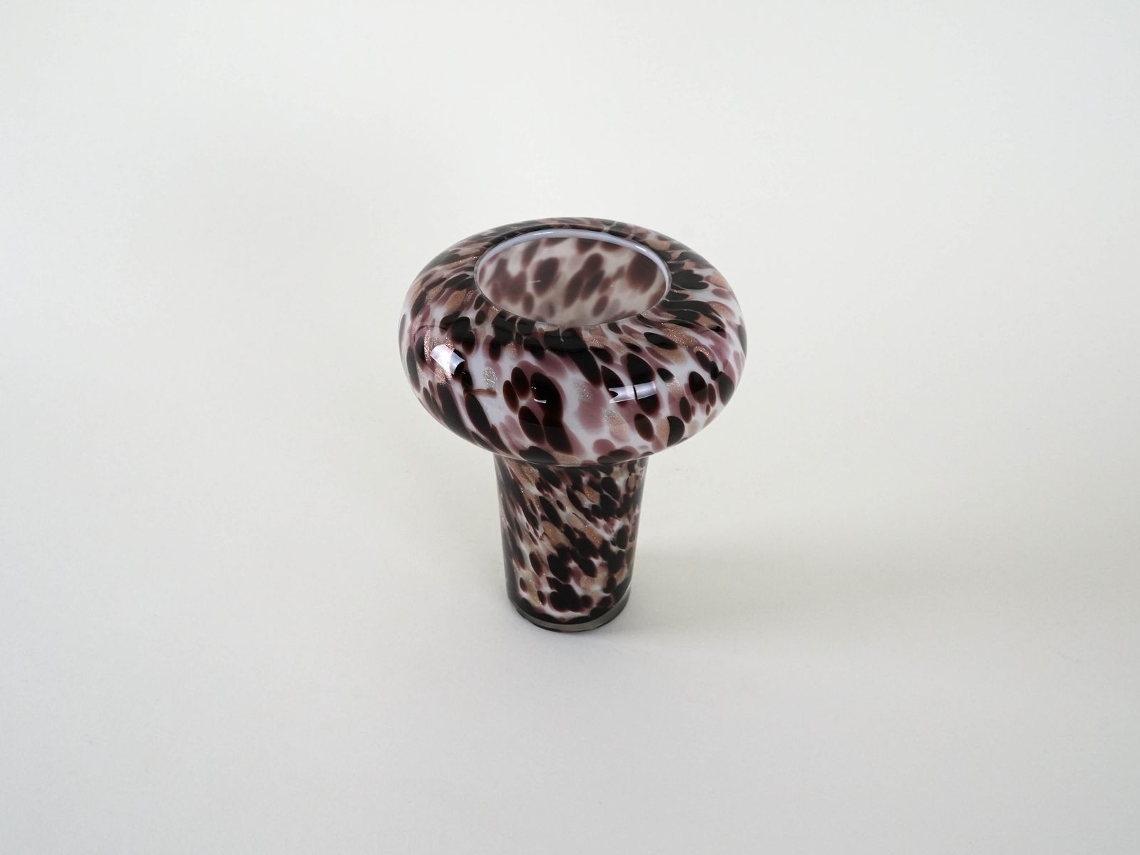 Glass Leopard Print Vase, Italian Design, 1970s, Made In Italy photo 389.0