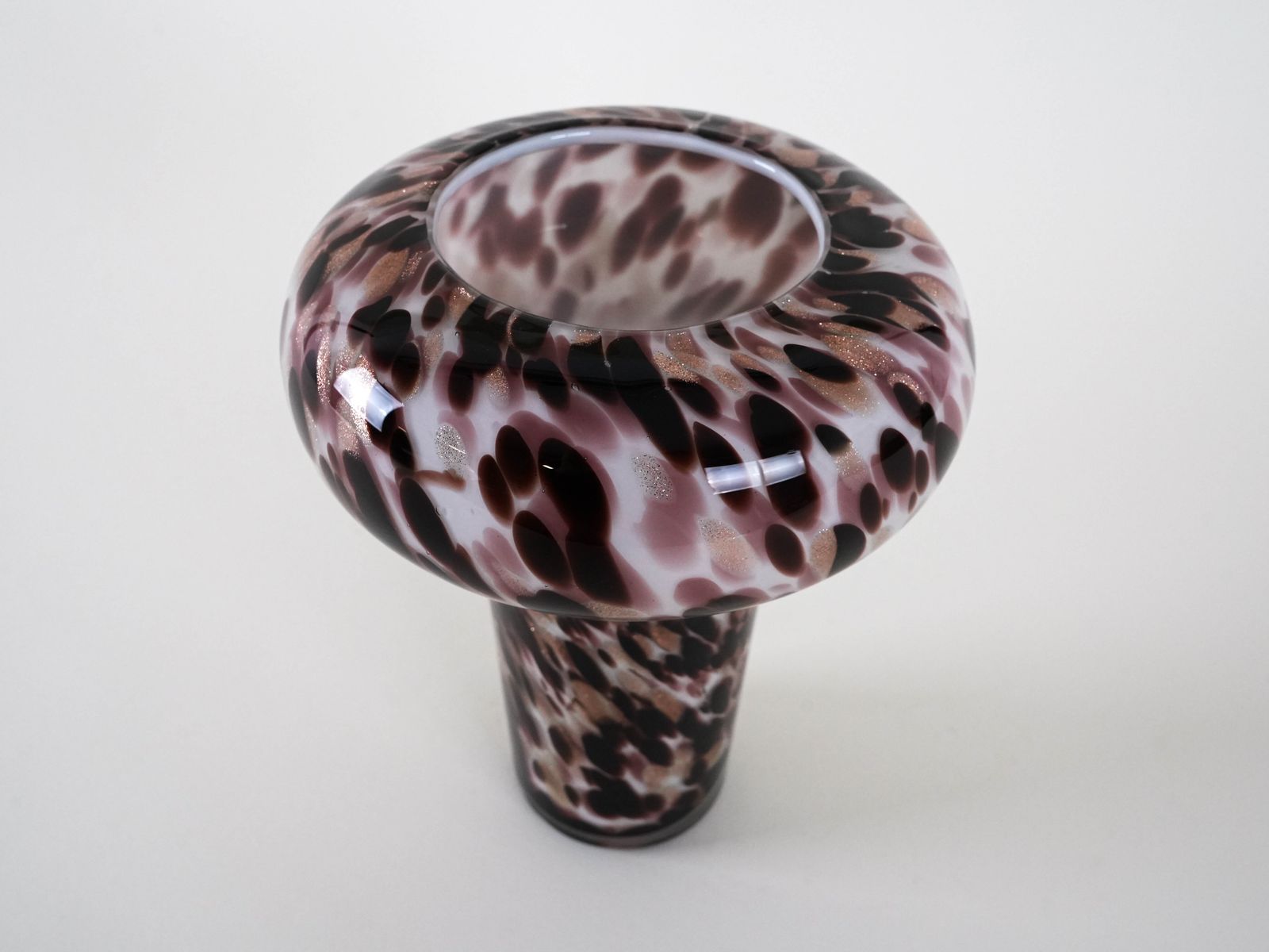 Glass Leopard Print Vase, Italian Design, 1970s, Made In Italy photo buy