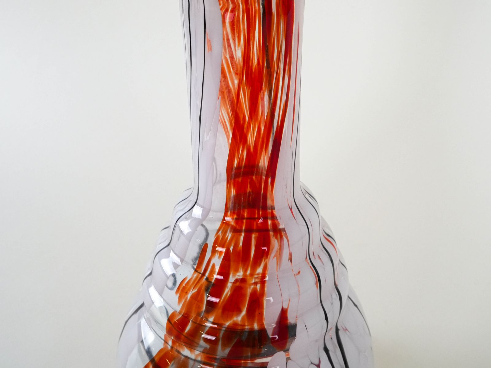 Glass Vase, Italian Design, 1970s, Made In Italy photo buy