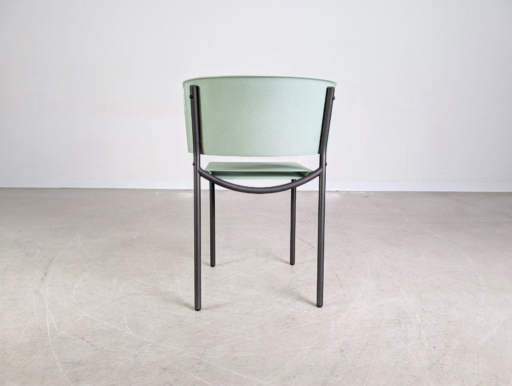 Vintage Lila Hunter Chair Xo Philippe Starck Fiberglass Metal Turquoise photo vinterior