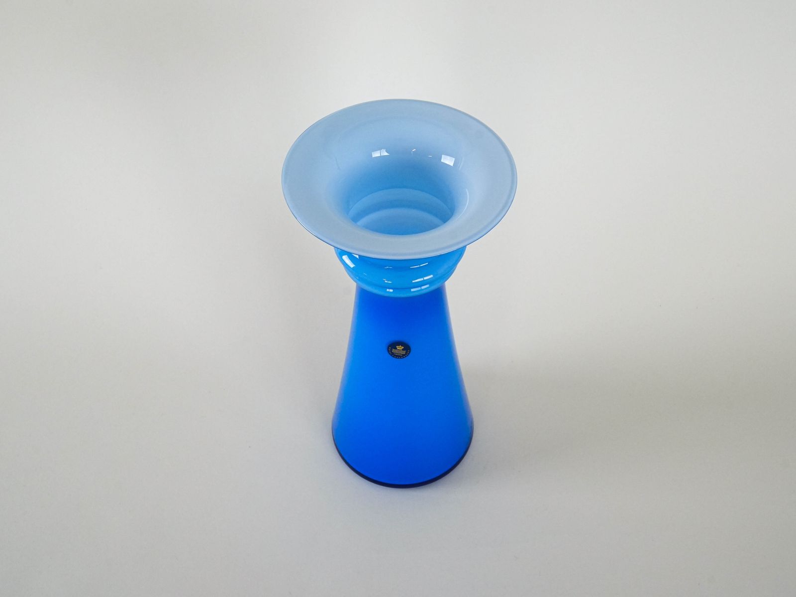 Glazen Vaas, Deens Design, Jaren 1980, Ontwerper: Michael Bang, Fabrikant: Royal Copenhagen photo vinterior
