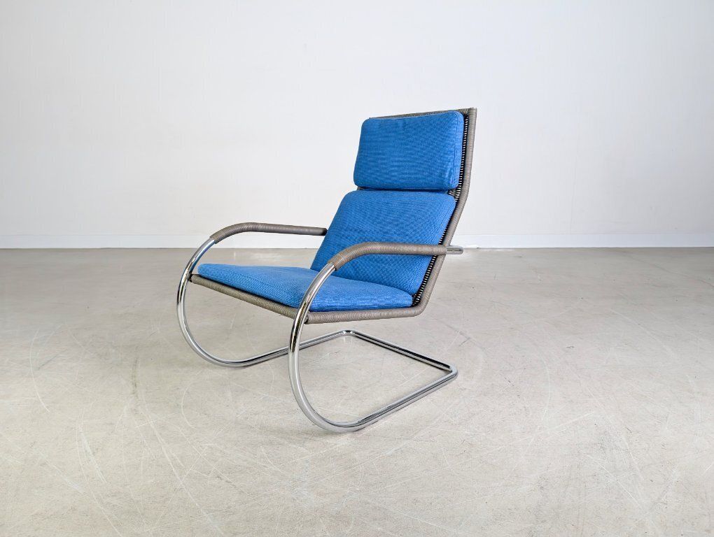 Original Tecta D35 1 Armchair, Cantilever Design, Grey Wicker, Armrests photo 1358.0