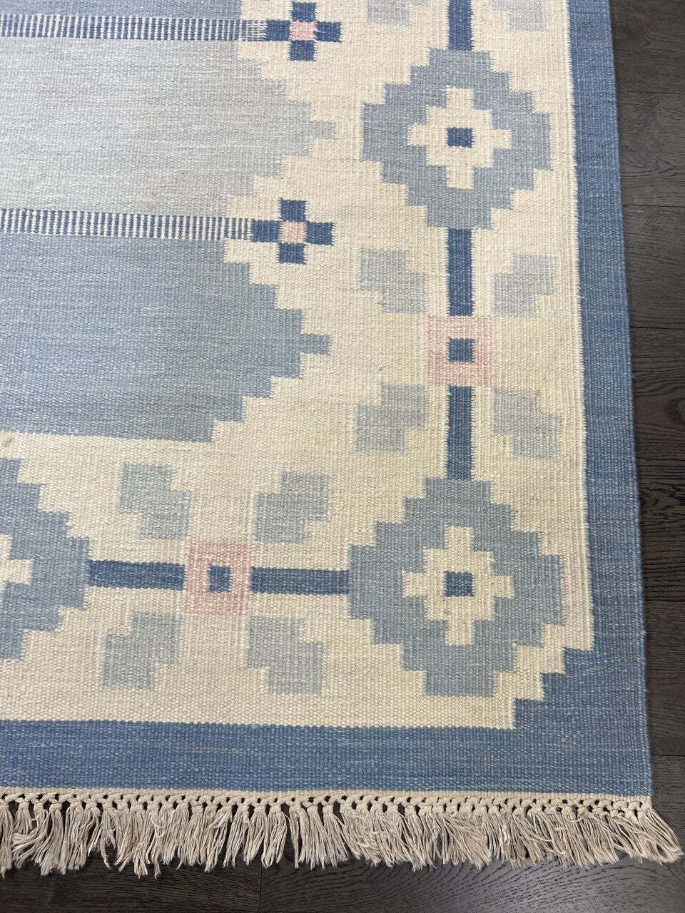 Vintage Swedish Kilim Rug, 240 × 166 Cm (Circa 1950s–1960s) photo 1650.0