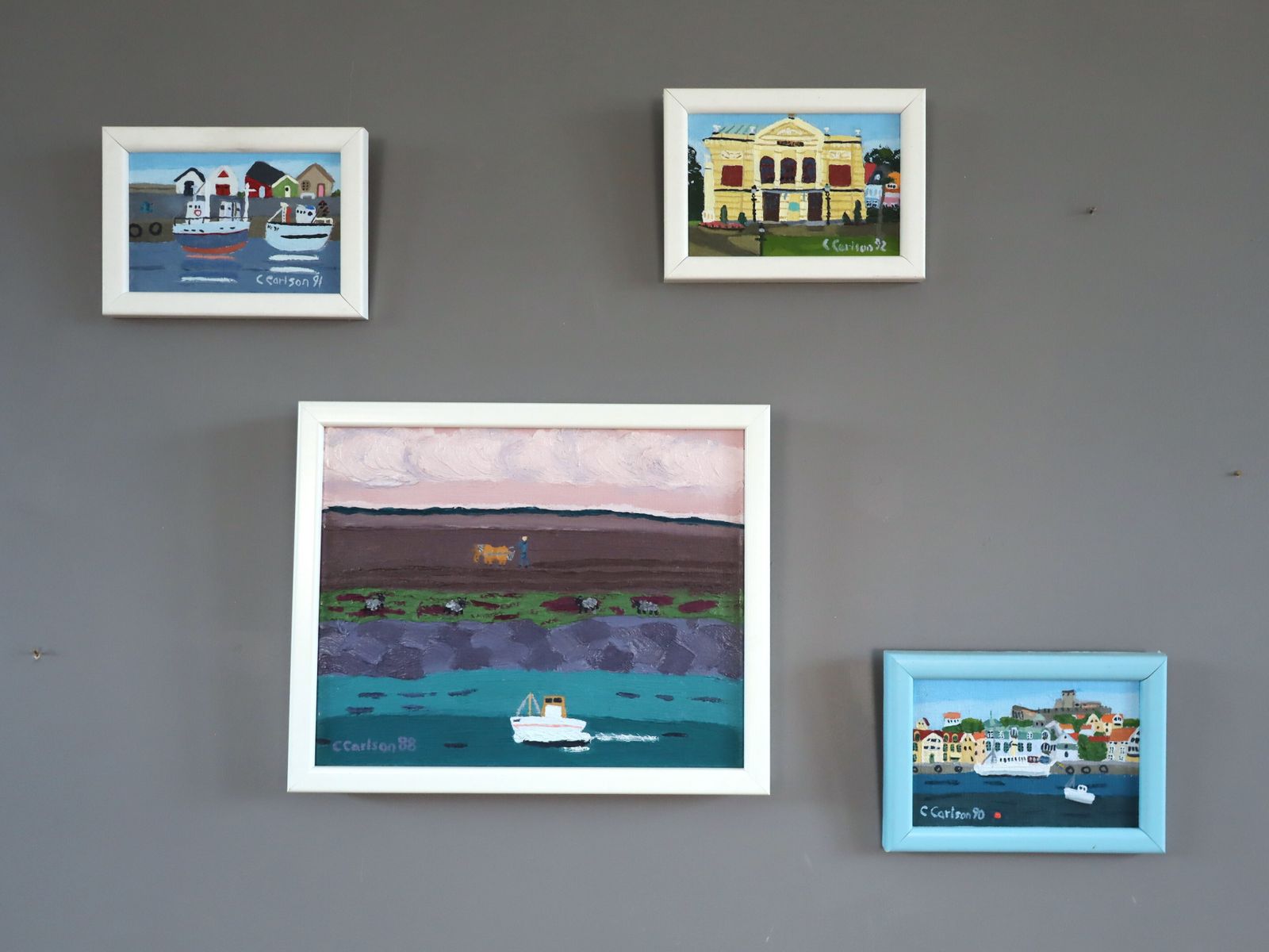 Set Of 4 Paintings  Oil Painting