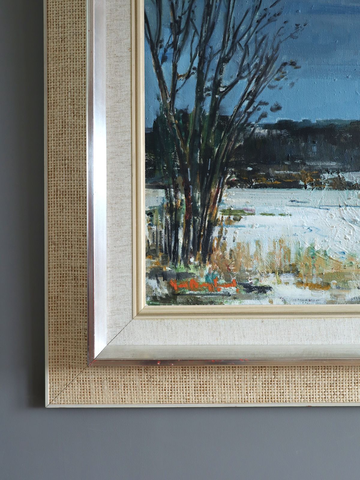 Winter Light  Oil Painting, Mid 20th Century photo 523.0