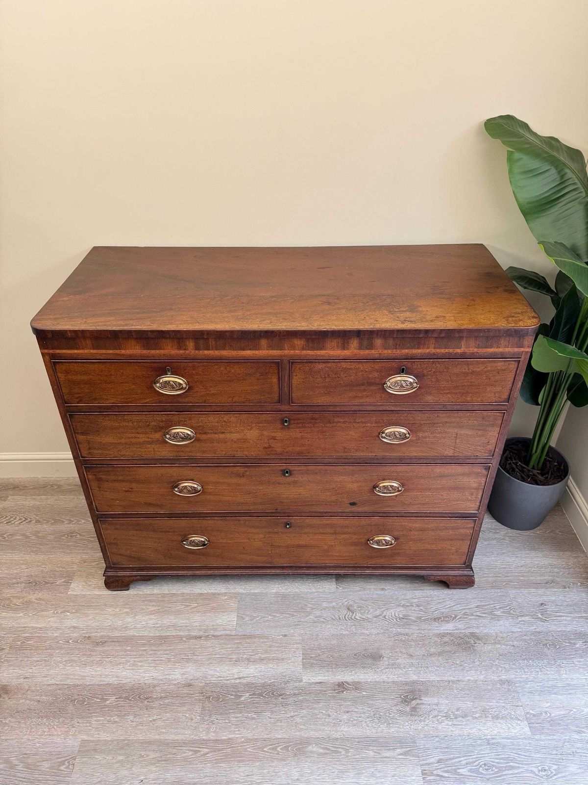 Antique Georgian Solid Wood Extra Large Chest Of Drawers photo furniture