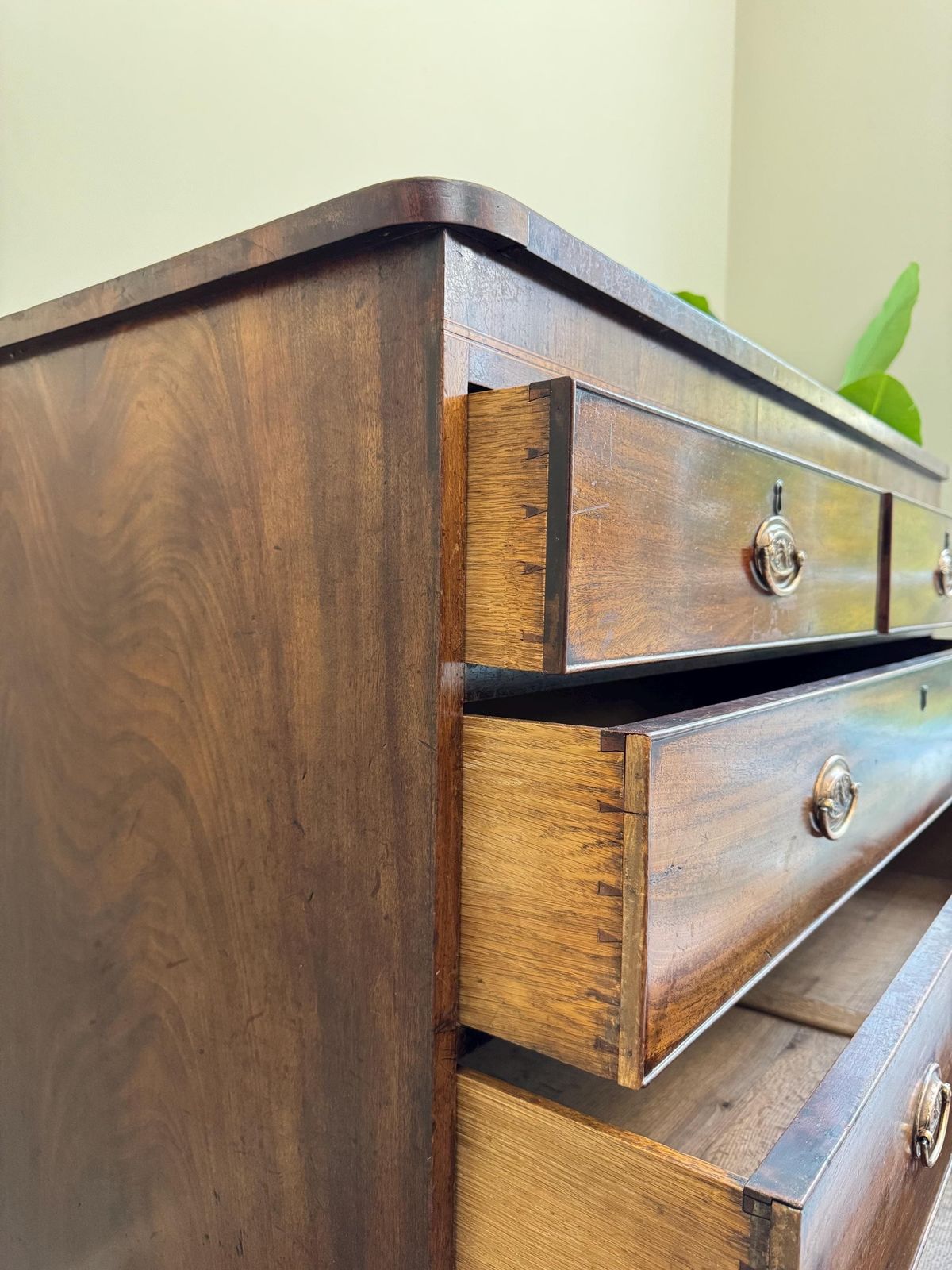 Antique Georgian Solid Wood Extra Large Chest Of Drawers photo Furniture