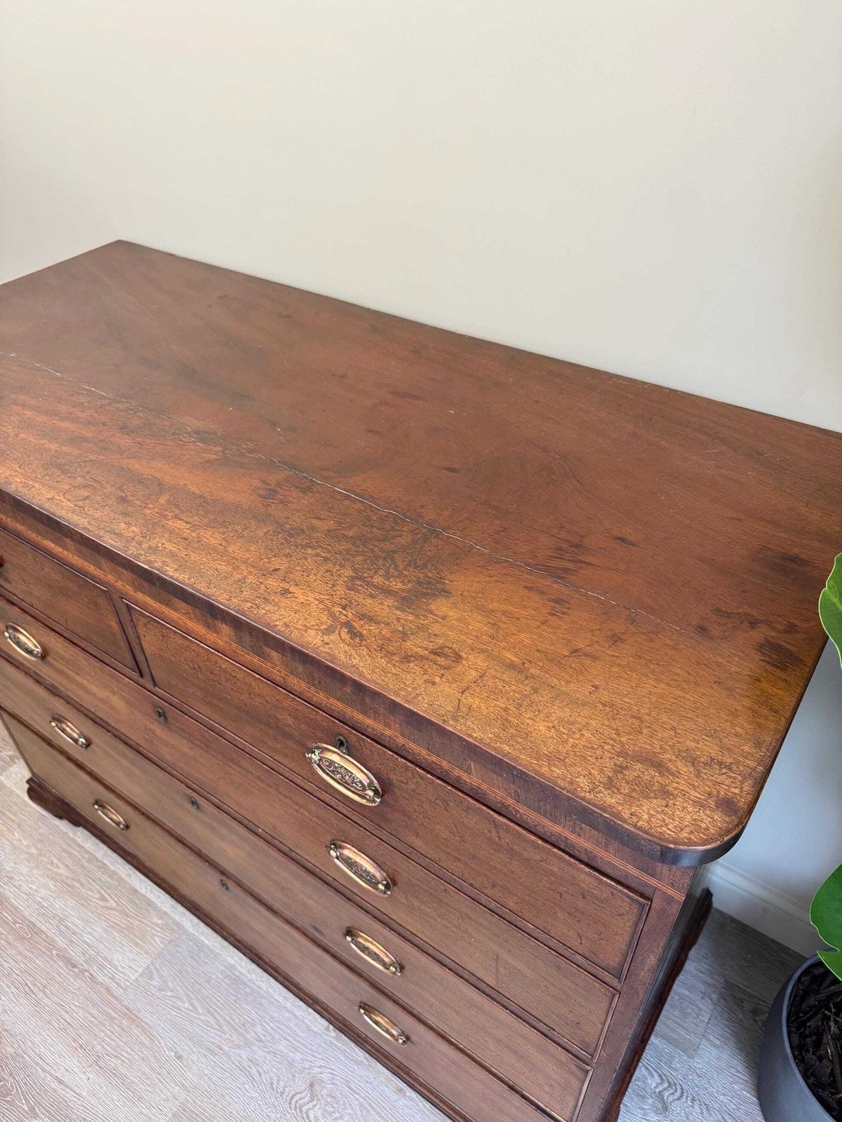 Antique Georgian Solid Wood Extra Large Chest Of Drawers photo vinterior
