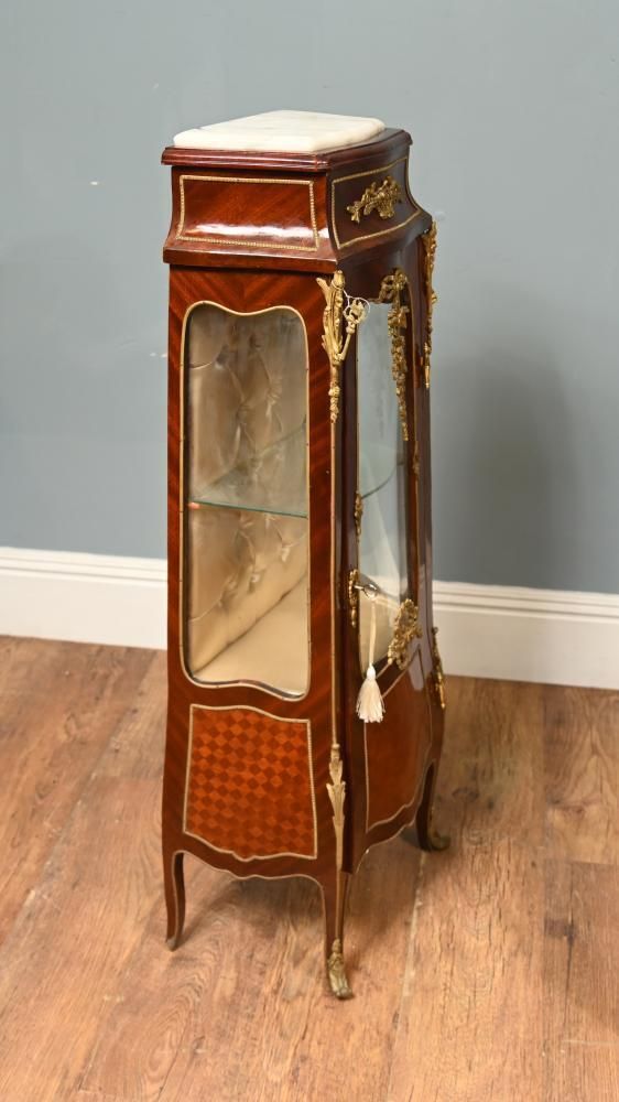 photo furniture Pair French Display Cabinets Vitrines Louis XV Reviva