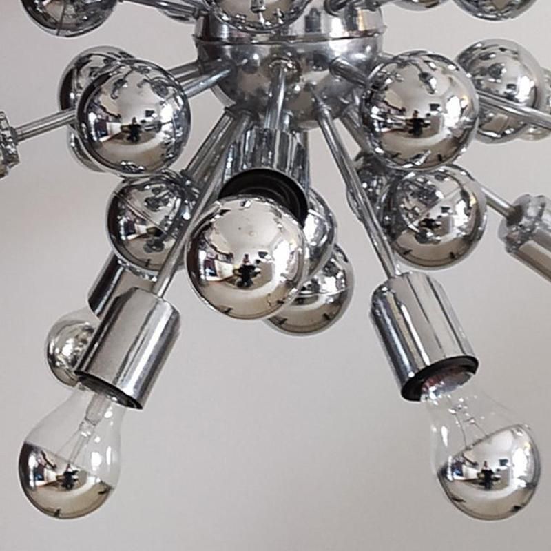 1970s Astonishing Chandelier Sputnik By Goffredo Reggiani In Chrome. Made In Italy photo vinterior