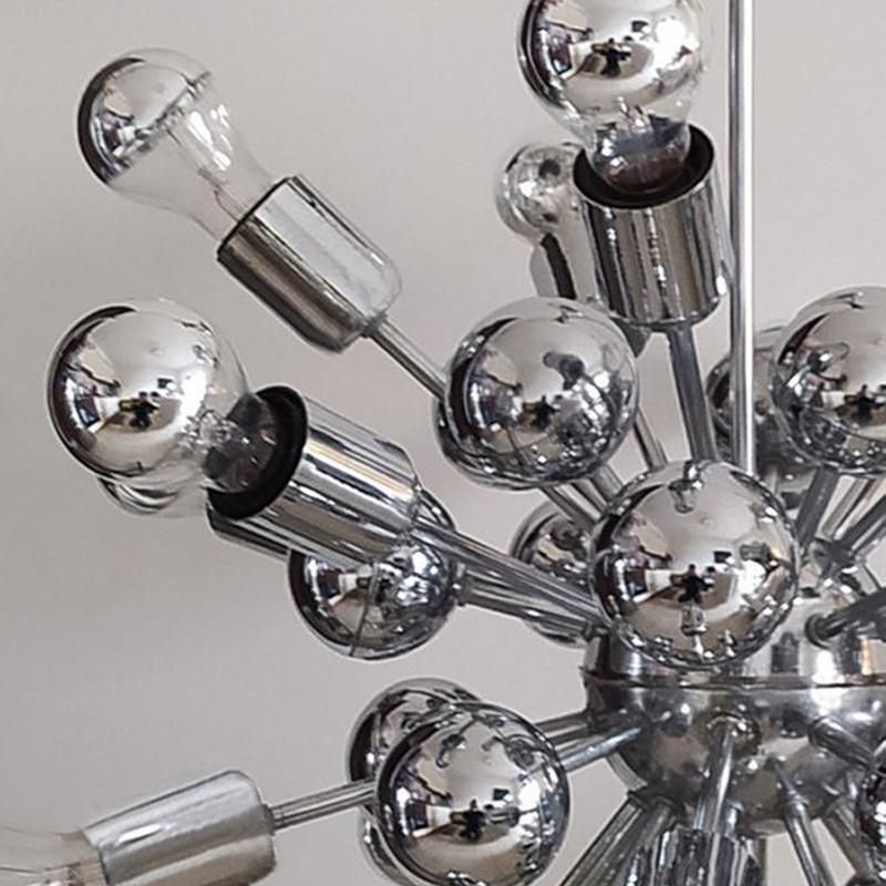 1970s Astonishing Chandelier Sputnik By Goffredo Reggiani In Chrome. Made In Italy photo buy