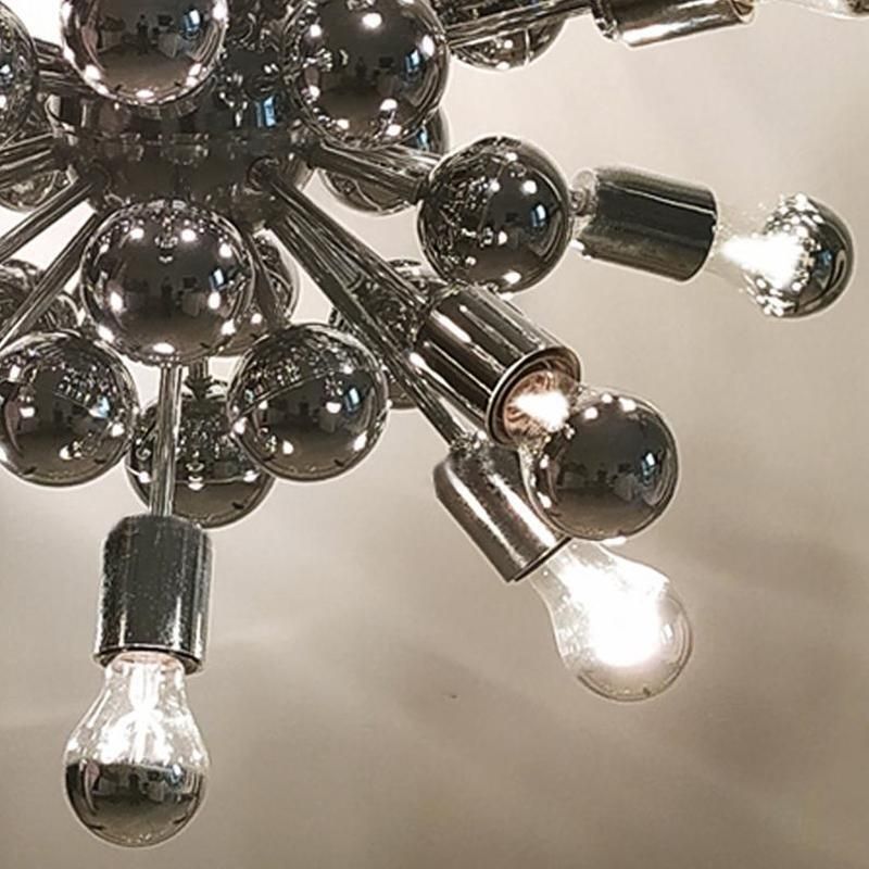 2062.0 1970s Astonishing Chandelier Sputnik By Goffredo Reggiani In Chrome. Made In Italy photo