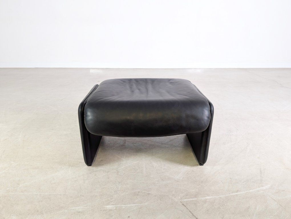 Original De Sede Ds 2018 Ottoman, Leather, Black Design photo furniture