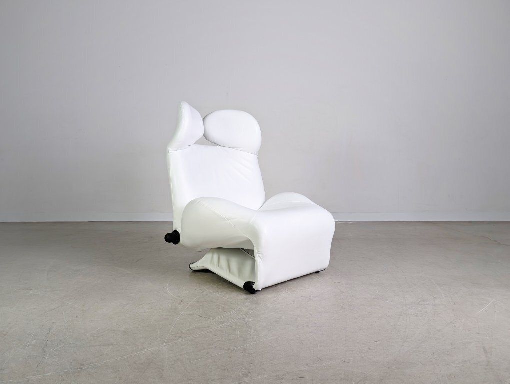 Original Cassina Wink Chair Toshiyuki Kita Leather White Design photo 2477.0