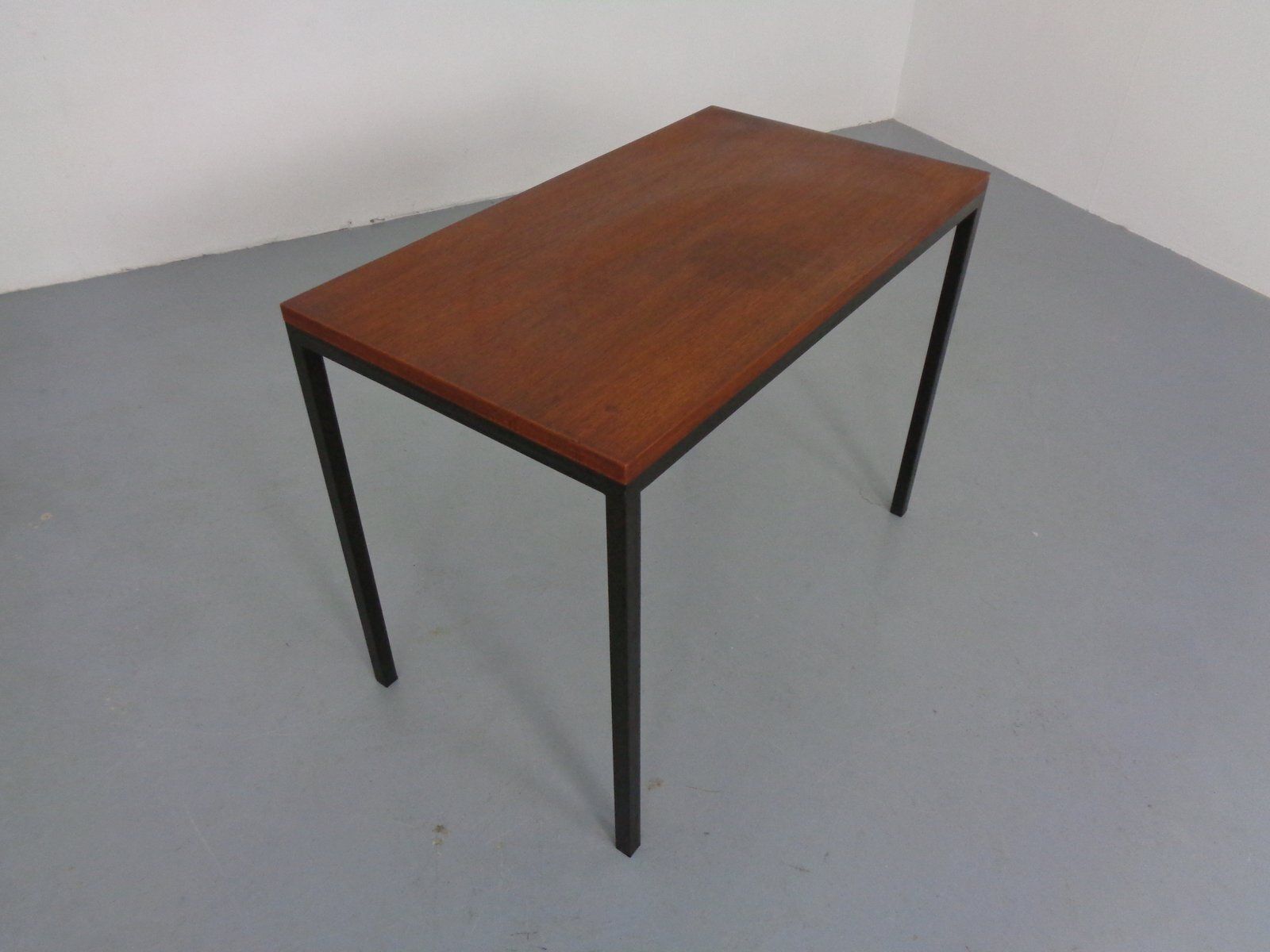 Vintage Teak And Steel Desk Denmark 1960s photo vintage