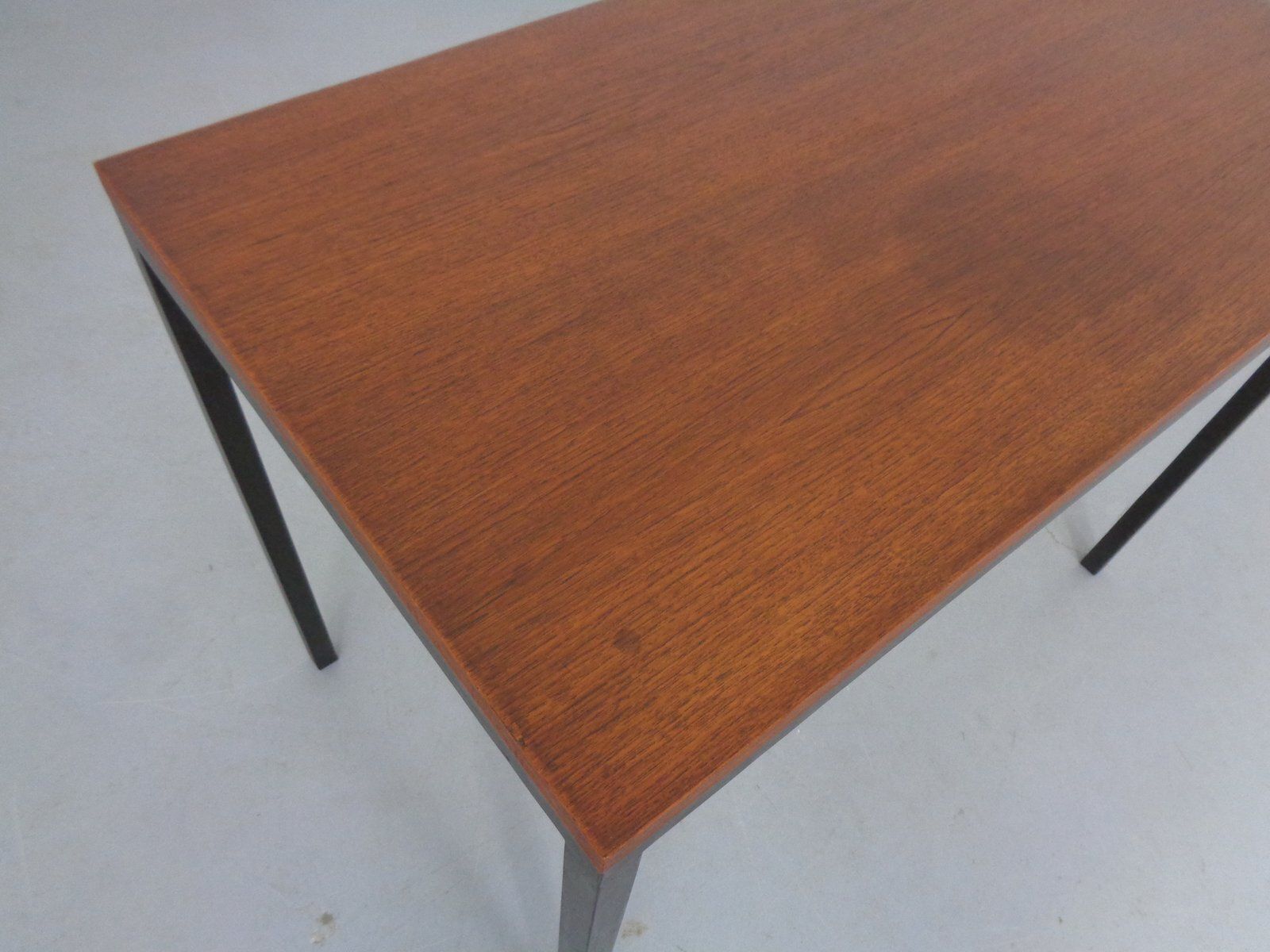 photo vintage Vintage Teak And Steel Desk Denmark 1960s