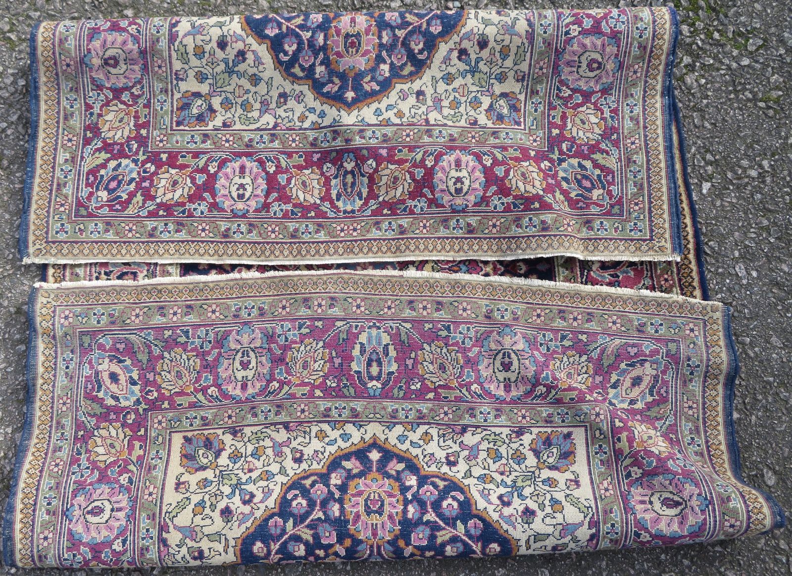 photo for sale Antique Indian "Kashan" Rug. 161cm X 98cm.