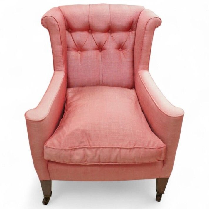 Edwardian Wingback Armchair With Deep Buttoning photo furniture