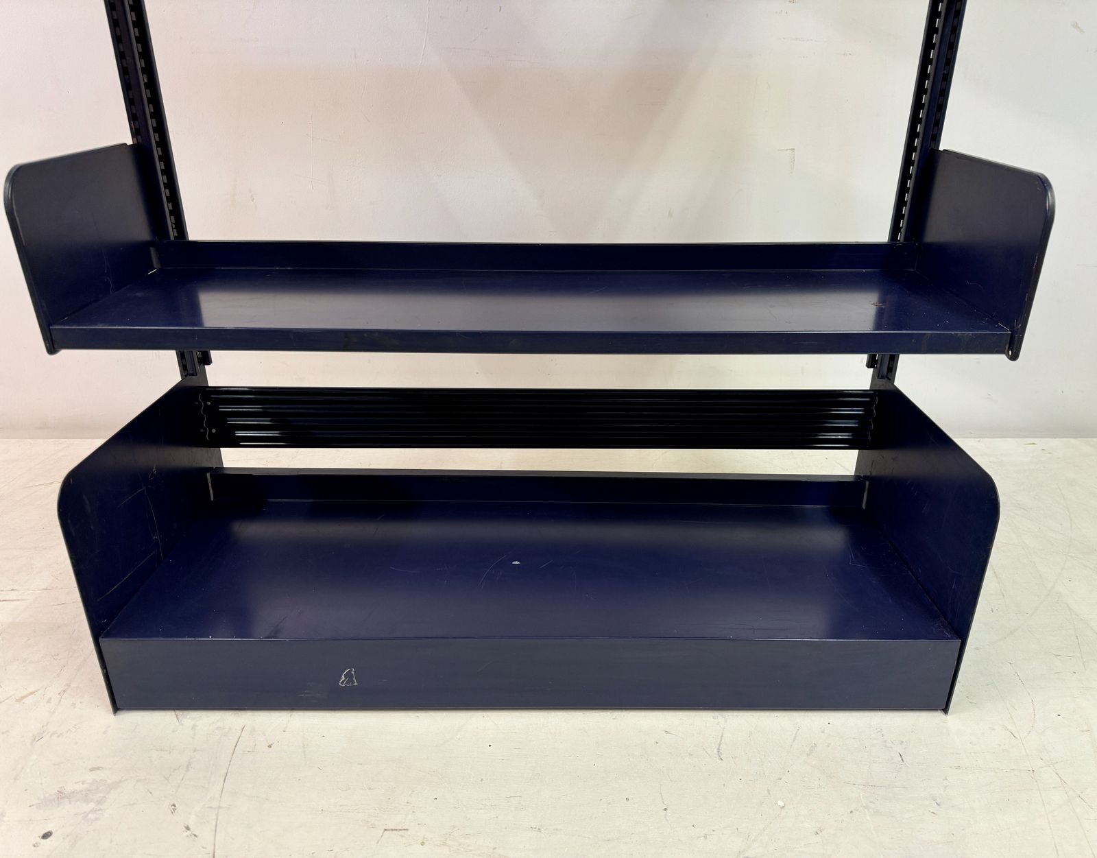 Industrial Congresso Bookcase Or Shelving System In Blue Steel By Lips Vago, photo vintage