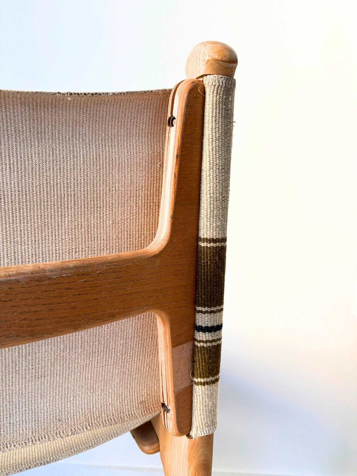 2550.0 Mid Century Danish Dining Chairs With Fabric Sling Seats, By France & Son photo