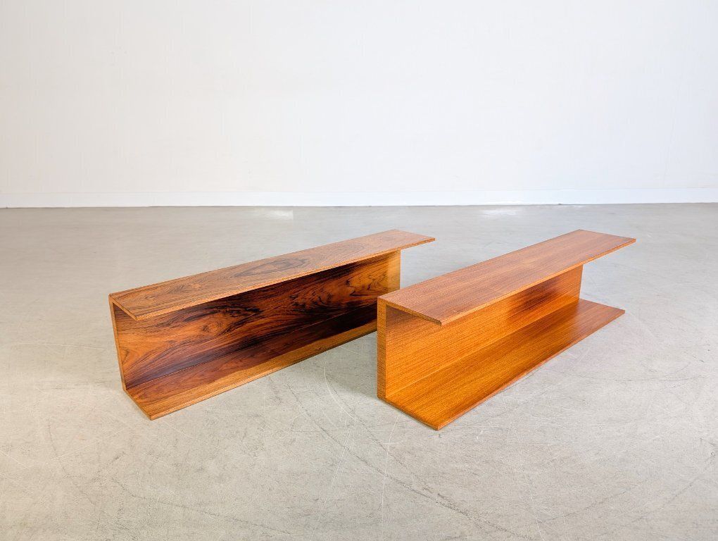 2x Original Midcentury Wilhelm Renz Wall Shelf Walter Wirz Teak photo Furniture