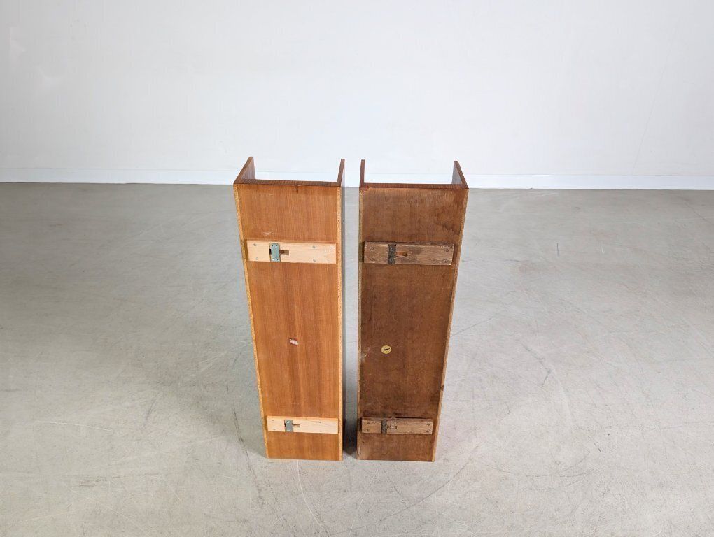 2x Original Midcentury Wilhelm Renz Wall Shelf Walter Wirz Teak photo vinterior
