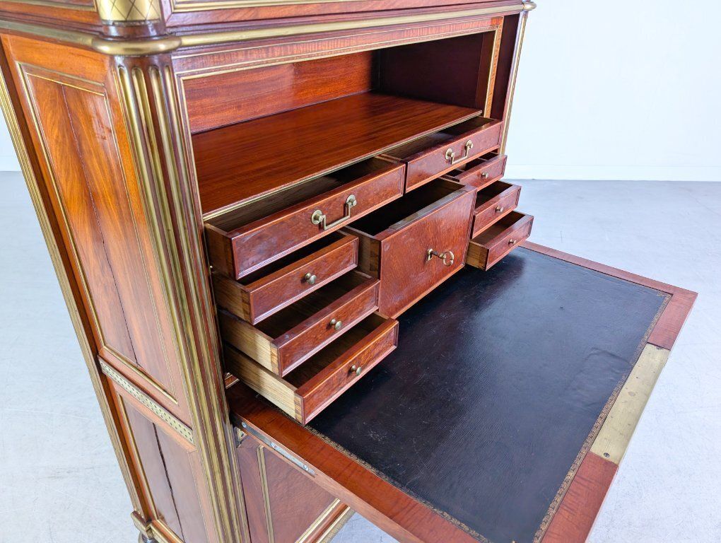 photo for sale Original Louis XVI Chest Of Drawers/Secretary, Mahogany, Brass
