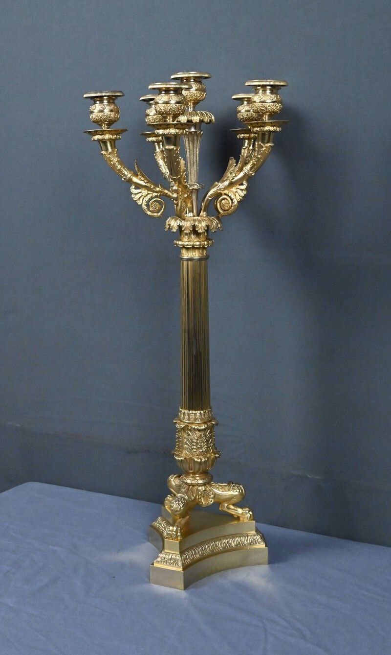 Gilt Bronze Candelabra, Restoration Period – Early 19th Century photo 1110.0