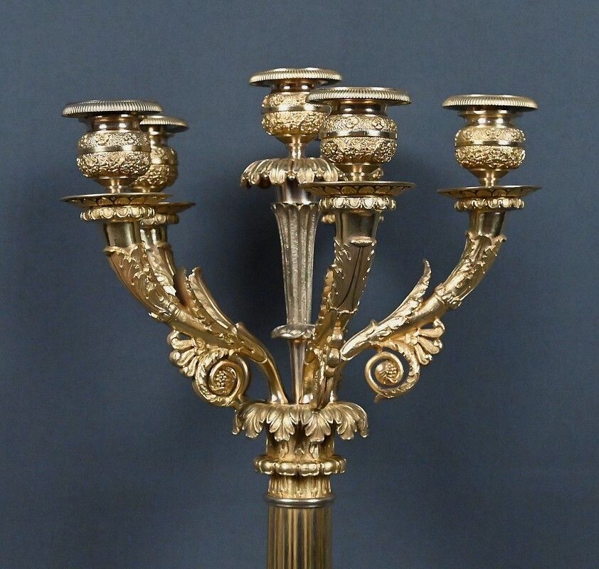 Gilt Bronze Candelabra, Restoration Period – Early 19th Century photo buy