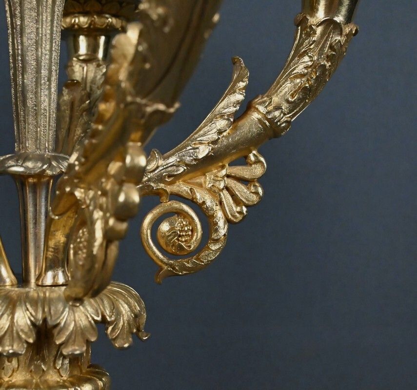 Home Decor Gilt Bronze Candelabra, Restoration Period – Early 19th Century photo