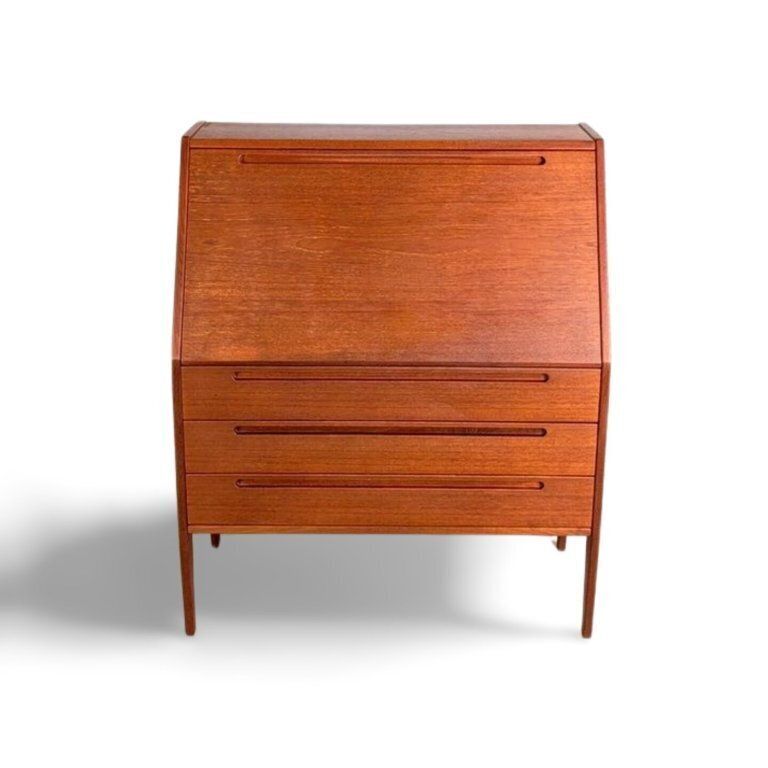 Original Nils Jonsson Secretary Hjn Mobler Midcentury Teak Danish