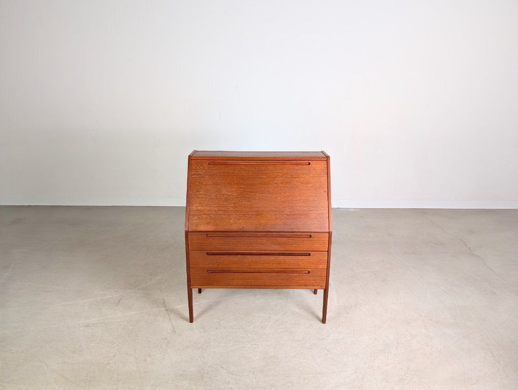 Original Nils Jonsson Secretary Hjn Mobler Midcentury Teak Danish photo furniture