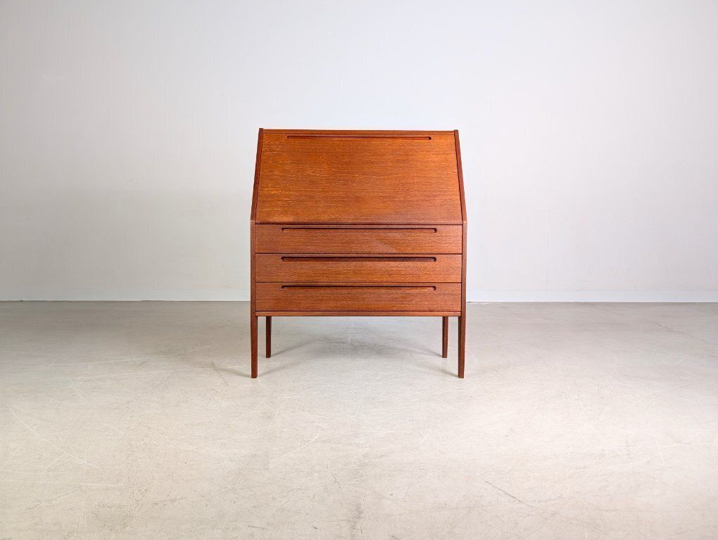 Original Nils Jonsson Secretary Hjn Mobler Midcentury Teak Danish photo for sale
