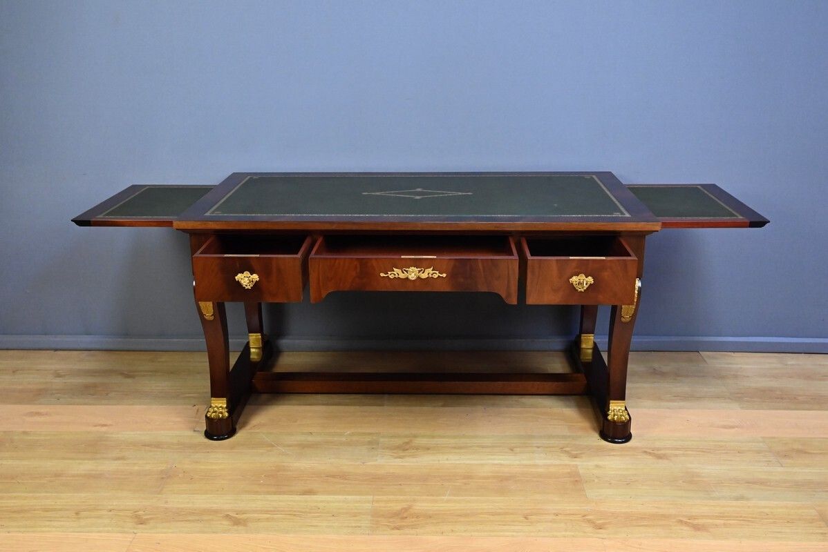 Mahogany Desk, Egyptian Revival Style – 20th Century photo 2510.0