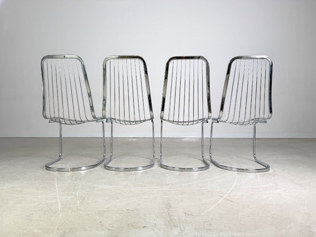 Set Van 4 Stoelen Van Gastone Rinaldi, Vintage Design, Flynn, Italië, 1970 photo 1233.0