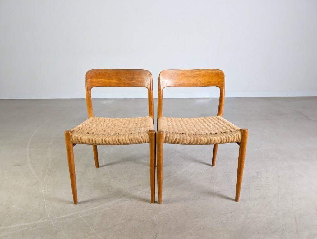 Set Of 2 Niels O Moller Chairs, Model 77, J.L. Møllers Danish Teak photo furniture