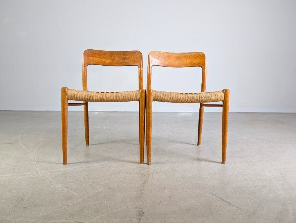 Set Of 2 Niels O Moller Chairs, Model 77, J.L. Møllers Danish Teak photo for sale