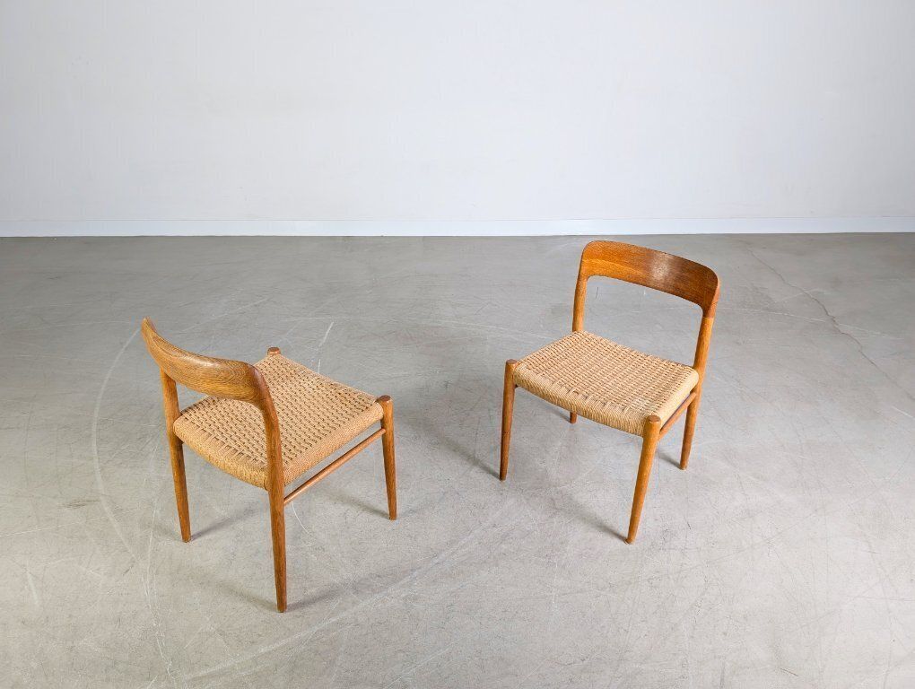 Set Of 2 Niels O Moller Chairs, Model 77, J.L. Møllers Danish Teak photo buy