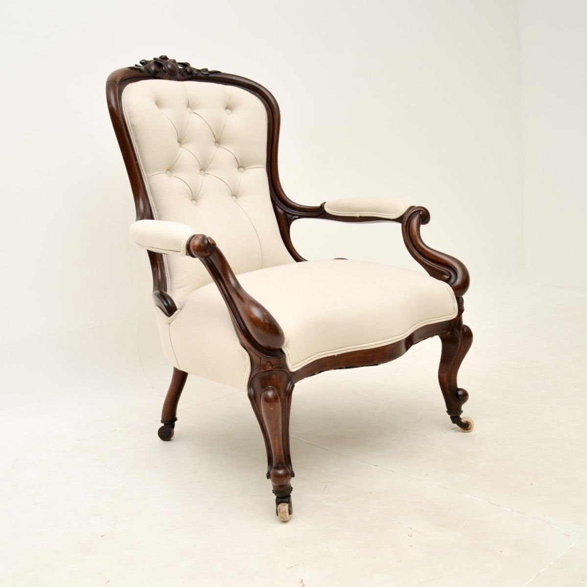 Antique Victorian Mahogany Spoon Back Armchair photo Furniture