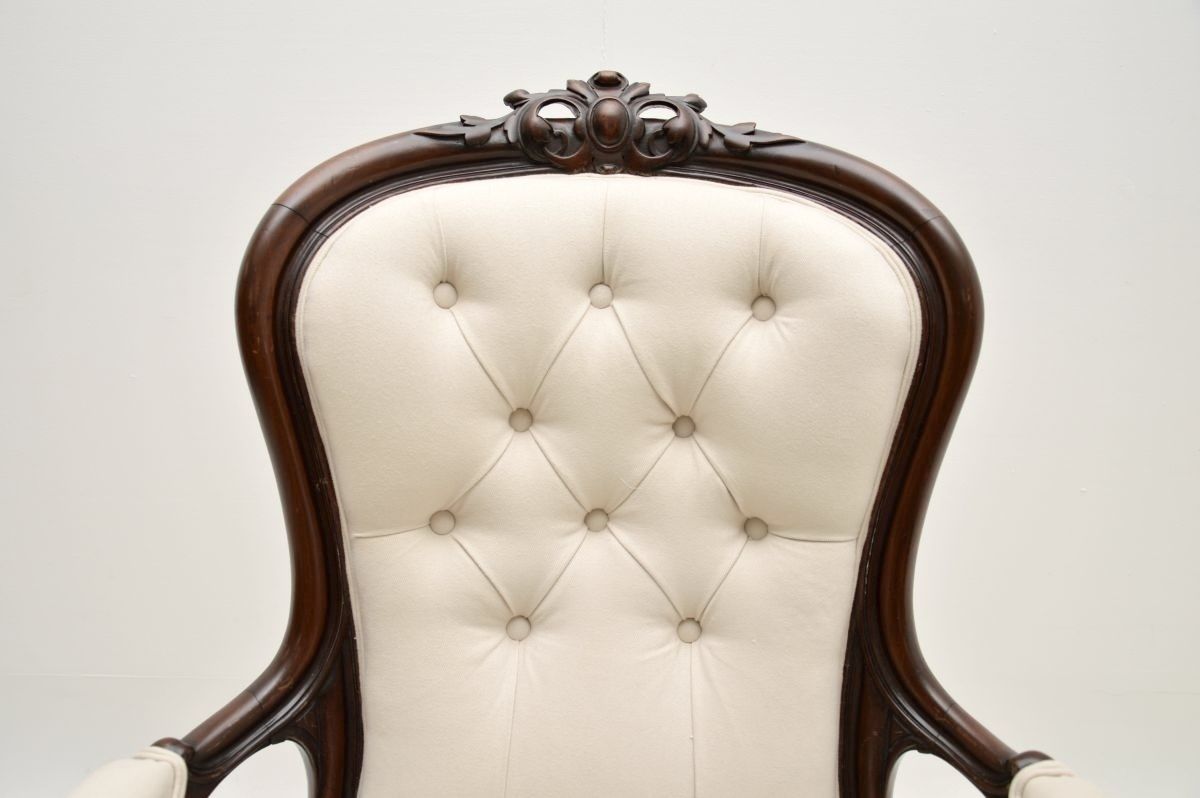 Antique Victorian Mahogany Spoon Back Armchair photo 1268.0