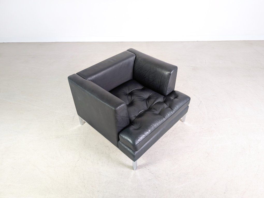 Original De Sede Ds 0040 Leather Design Armchair, Black photo buy