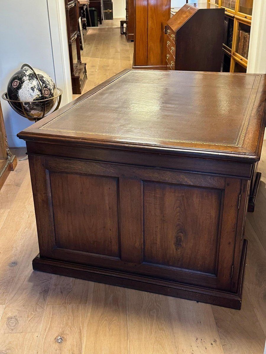 Antique Partner's Desk In Teak, 1800s photo 2108.0