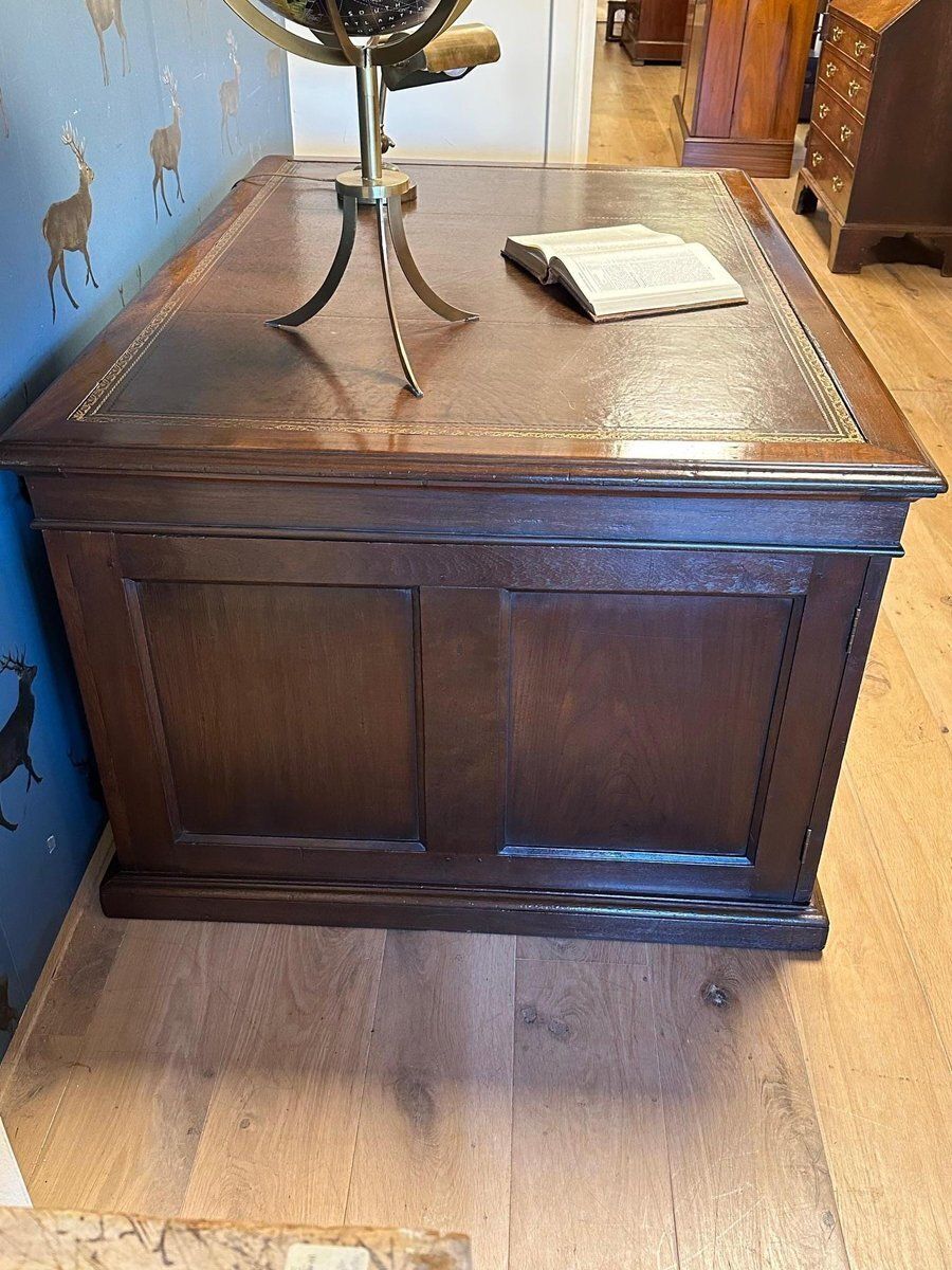 photo for sale Antique Partner's Desk In Teak, 1800s